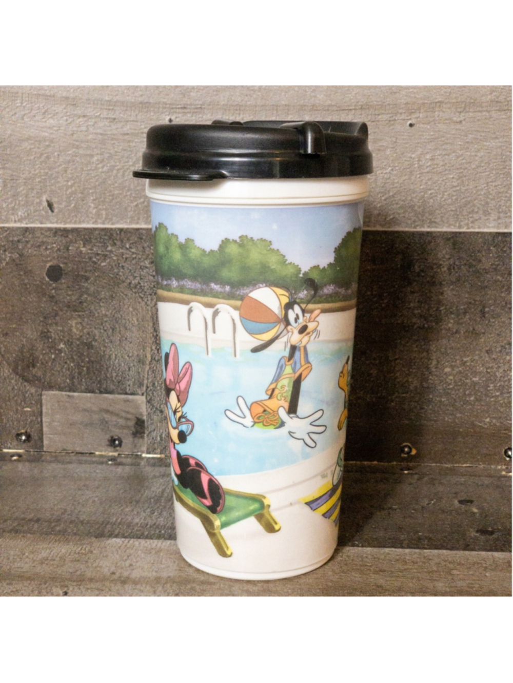 DISNEY PARKS VINTAGE WHIRLEY INSULATED CUP 16 oz MICKEY MINNIE GOOFY DONALD DUCK - Picture 3 of 9